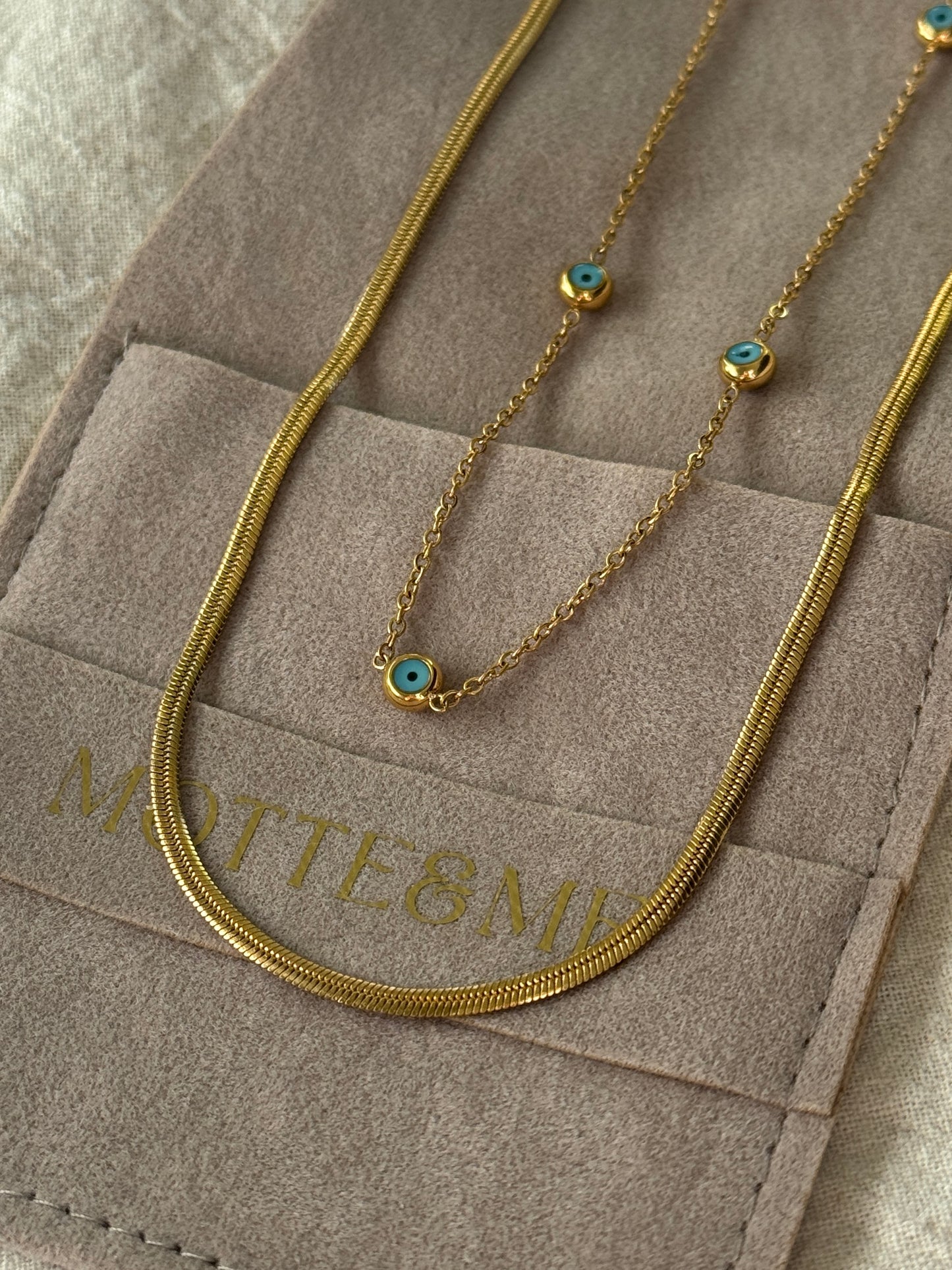 Golden Turquoise Nazar Necklace