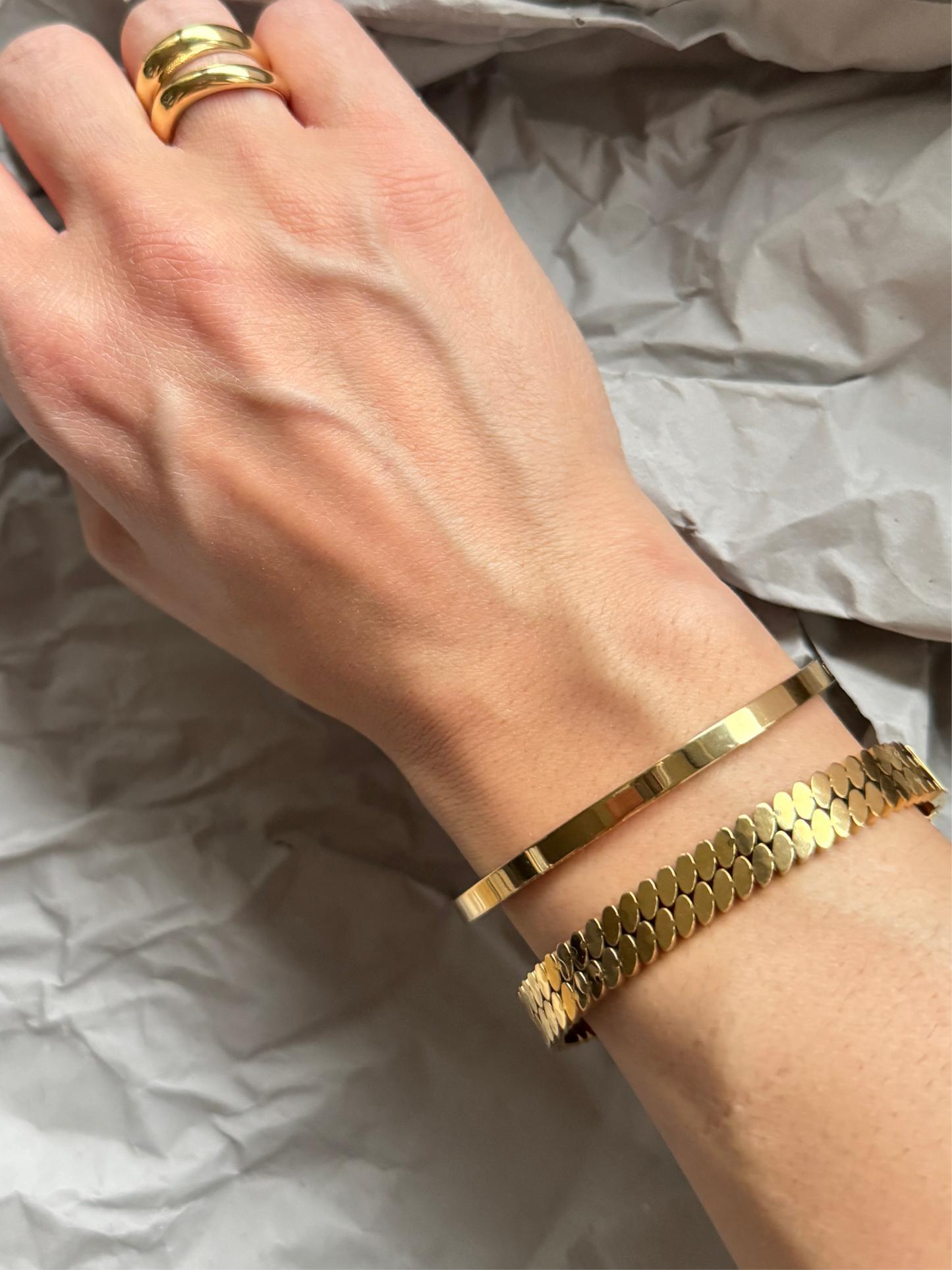 Golden Mosaic Armreif