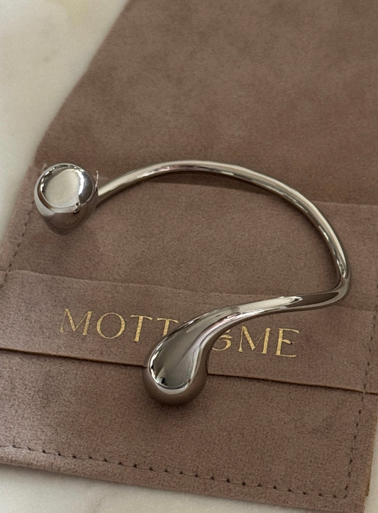 Silver Drop Arm Cuff