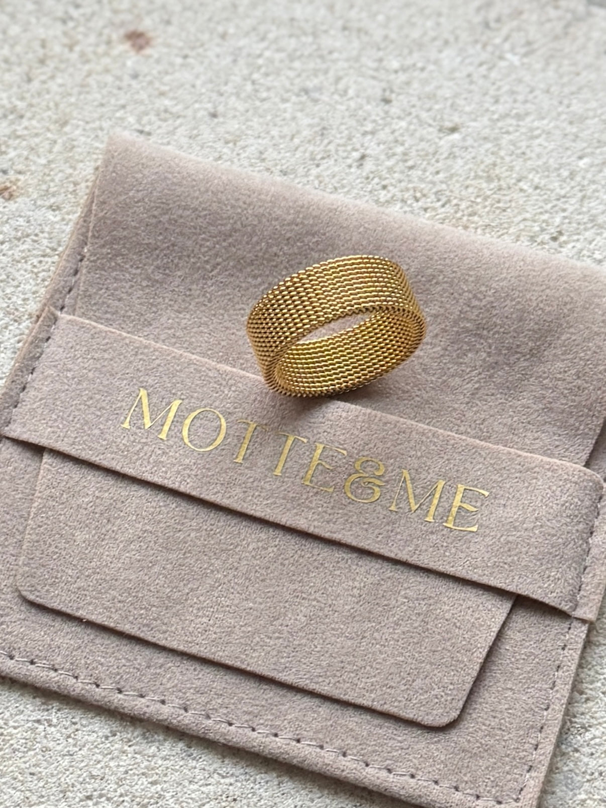 Golden Mesh Ring